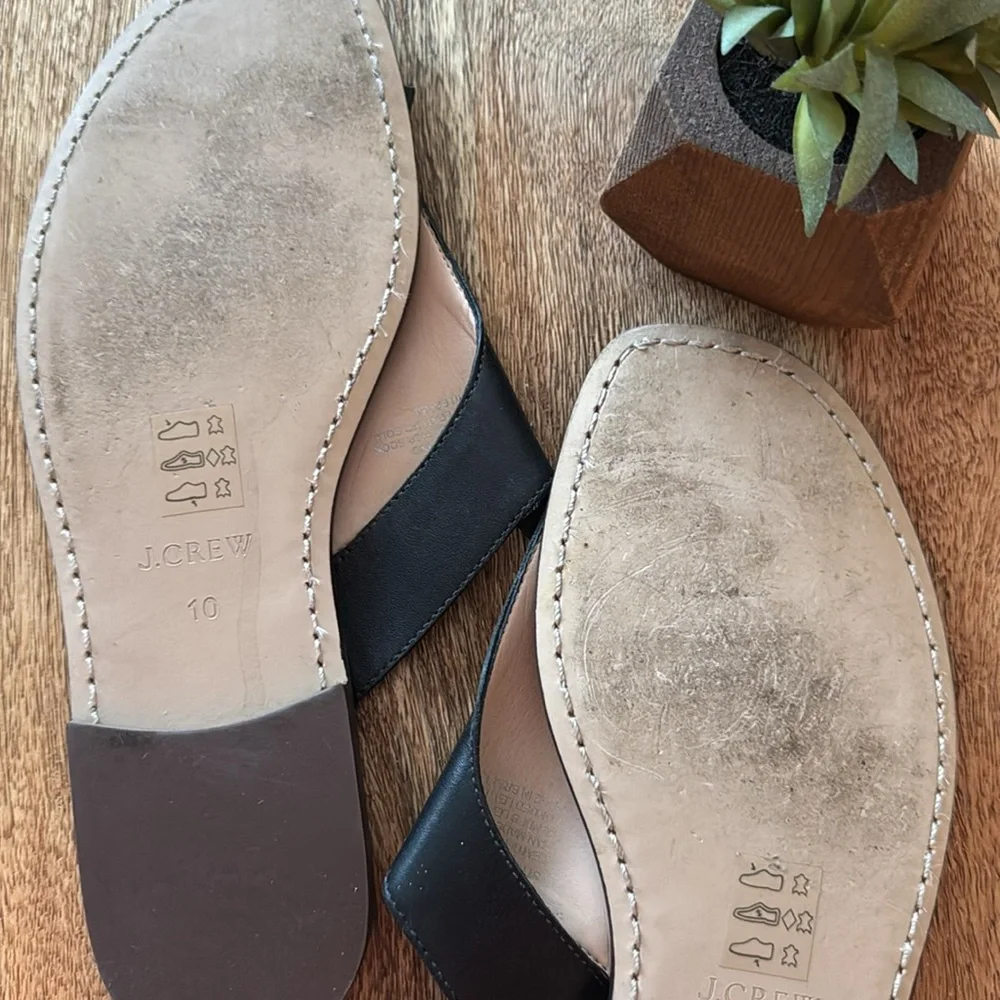 J. Crew Black Leather Sandals - Picture 4 of 4